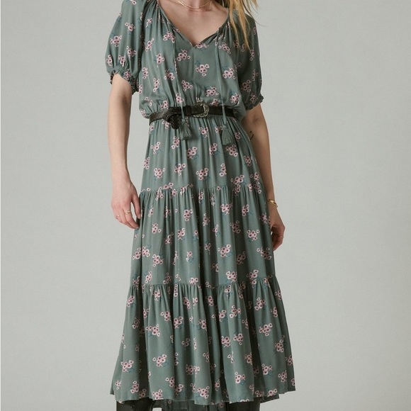 Lucky Brand Boho Smocked Waist Maxi Dress - Picture 4 of 9